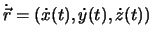 $\dot{\vec{r}}= (\dot{x}(t),\dot{y}(t),\dot{z}(t))$