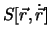 $S[\vec{r}, \dot {\vec {r}}]$