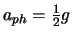 $a_{ph}= \frac{1}{2}g$