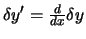 $\delta y' = \frac{d}{dx}\delta y$