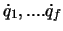 $\dot q_1,....\dot q_f$