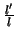 $\frac{l'}{l}$