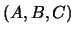 $(A,B,C)$