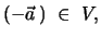$(-\vec a\, ) \, \, \in \, \, V,$