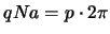 $q N a = p \cdot 2\pi$