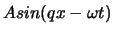 $A sin(qx-\omega t)$