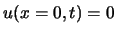 $u(x=0,t) = 0$