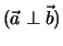 $(\vec a \perp \vec b)$